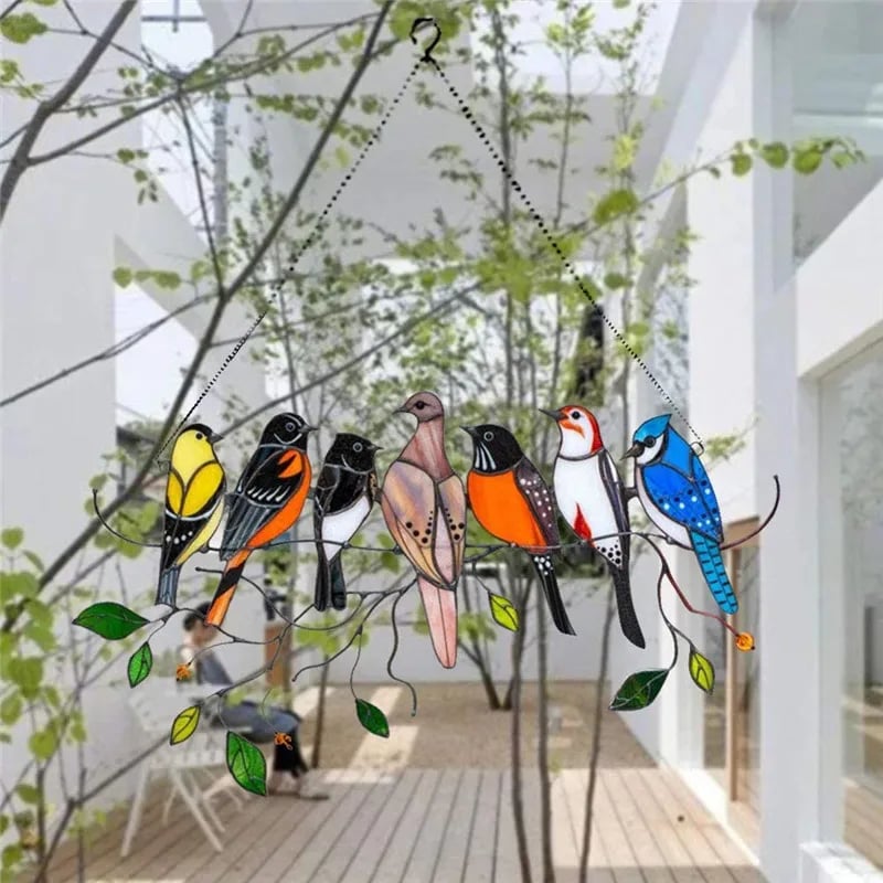 Last Day 70% OFF 🐦The Best Gift-Birds Stained  Window  Panel Hangings🎁