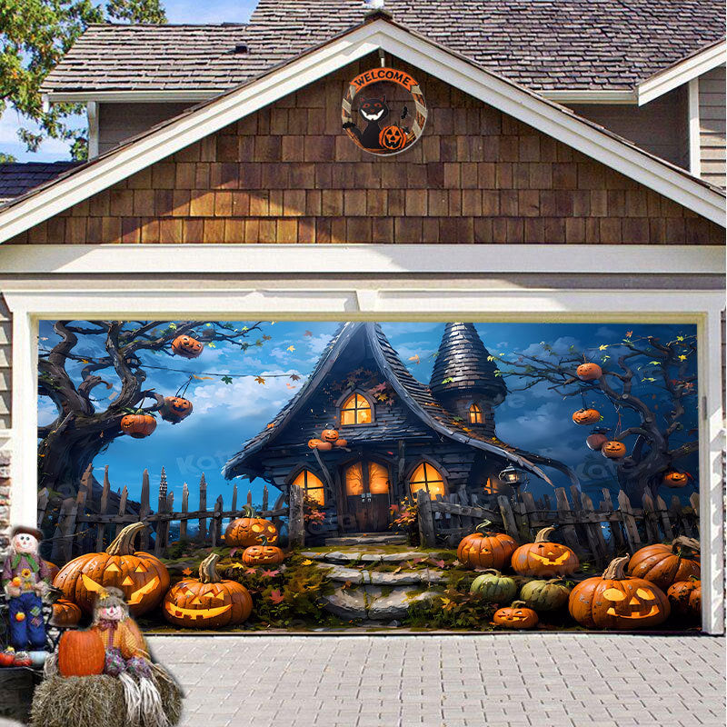 Halloween&Christmas 2024 Garage Door Decoration