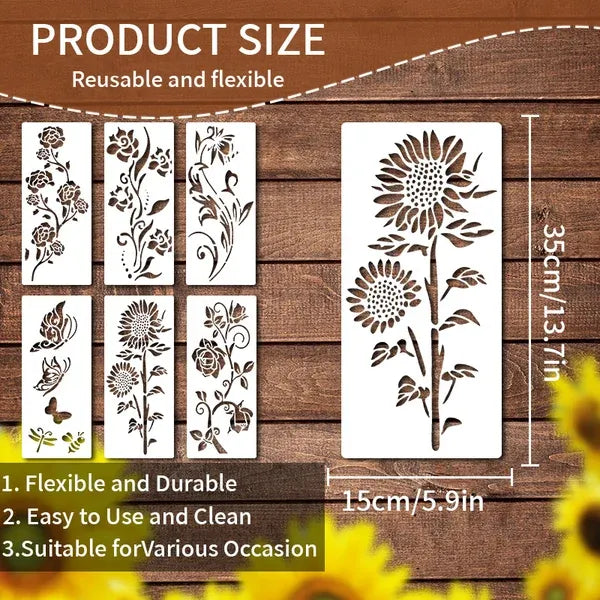 🔥Hot Sale 50% OFF🌻-Garden Fence Large Flower Stencils-DIY decoration