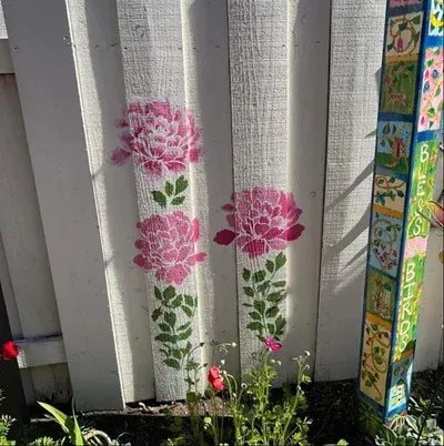 🔥Hot Sale 50% OFF🌻-Garden Fence Large Flower Stencils-DIY decoration