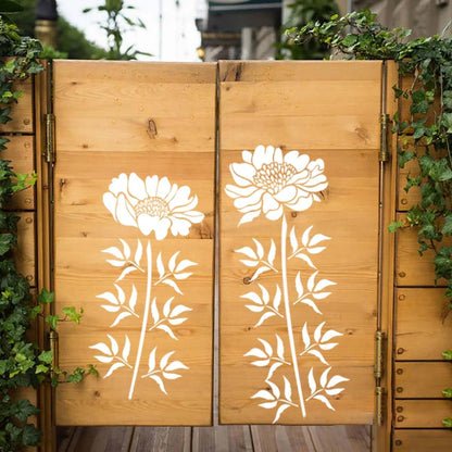 🔥Hot Sale 50% OFF🌻-Garden Fence Large Flower Stencils-DIY decoration