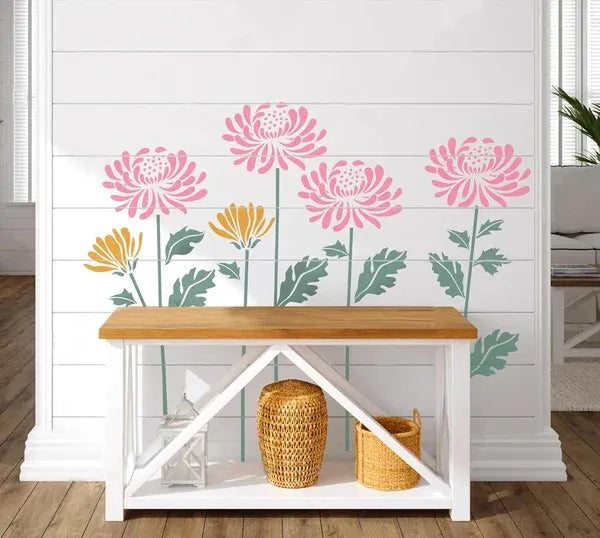 🔥Hot Sale 50% OFF🌻-Garden Fence Large Flower Stencils-DIY decoration