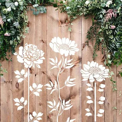 🔥Hot Sale 50% OFF🌻-Garden Fence Large Flower Stencils-DIY decoration