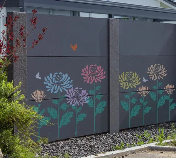 🔥Hot Sale 50% OFF🌻-Garden Fence Large Flower Stencils-DIY decoration