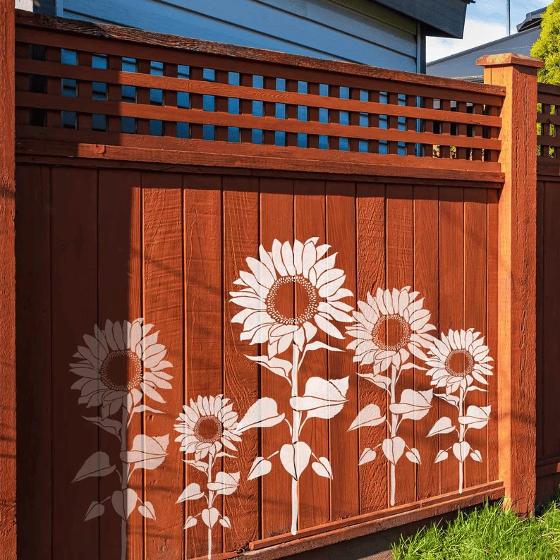 🔥Hot Sale 50% OFF🌻-Garden Fence Large Flower Stencils-DIY decoration