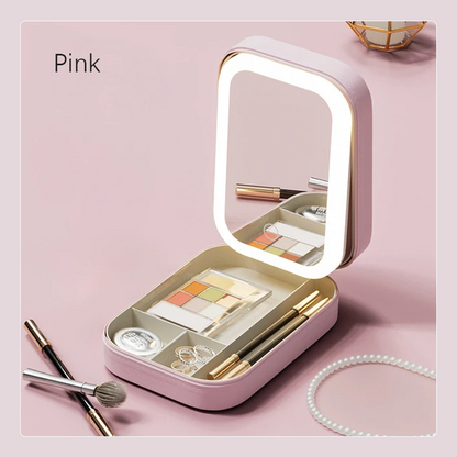 LED Three-Color Adjustable Makeup Mirror (🎁With 5x/10x/15x magnifying mirror)