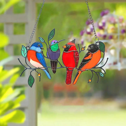 Last Day 70% OFF 🐦The Best Gift-Birds Stained  Window  Panel Hangings🎁