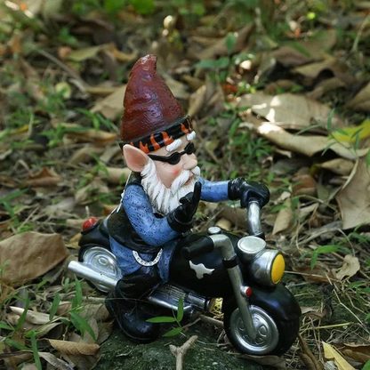 🔥Last Day 49% OFF - Biker Garden Gnome Statue With Middle Finger