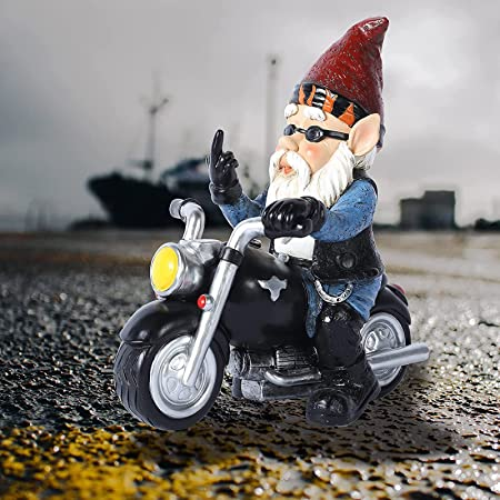 🔥Last Day 49% OFF - Biker Garden Gnome Statue With Middle Finger