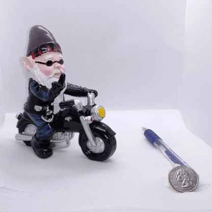 🔥Last Day 49% OFF - Biker Garden Gnome Statue With Middle Finger