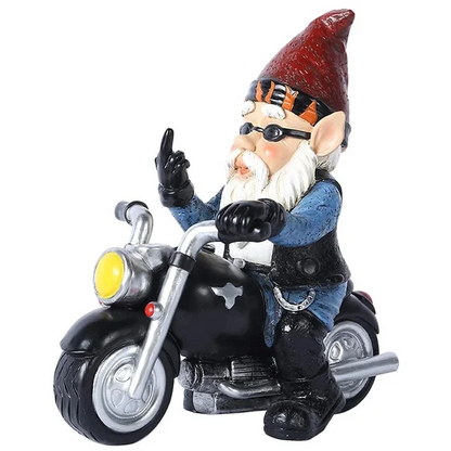 🔥Last Day 49% OFF - Biker Garden Gnome Statue With Middle Finger