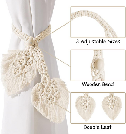 2 Pack Boho Curtain Tiebacks