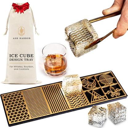 Hot Sale-Clear Ice Cube Brass Stamp Tray