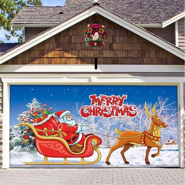 Halloween&Christmas 2024 Garage Door Decoration