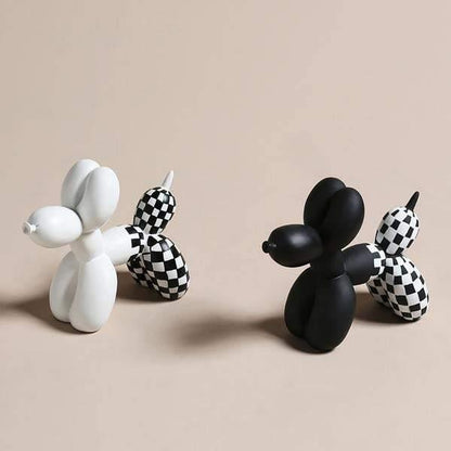 Checkered Balloon Animal Dogs