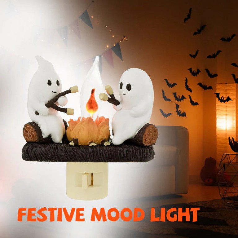 👻Halloween Sale 50% OFF - ✨🔥2024 Ghost Campfire Flickering Nightlight