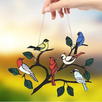 Last Day 70% OFF 🐦The Best Gift-Birds Stained  Window  Panel Hangings🎁