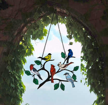 Last Day 70% OFF 🐦The Best Gift-Birds Stained  Window  Panel Hangings🎁