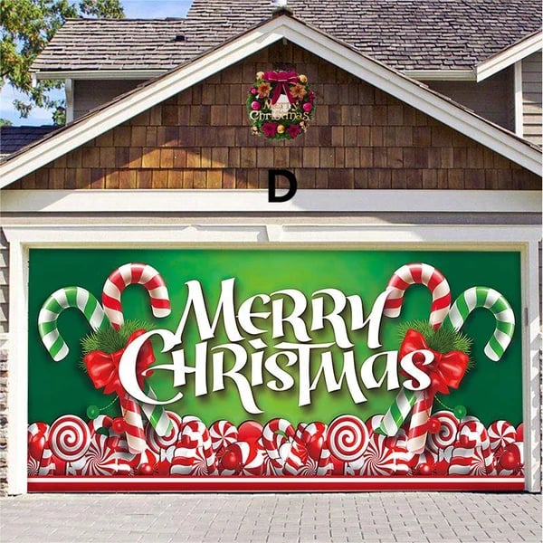 Halloween&Christmas 2024 Garage Door Decoration