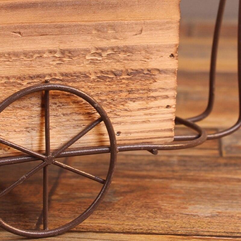 Tabletop Wrought Iron Tricycle with Wooden Planter Box