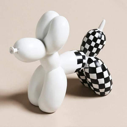 Checkered Balloon Animal Dogs