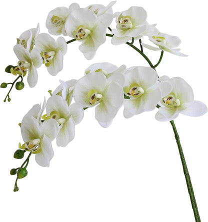 Artificial Phalaenopsis Flowers Branches Real Touch Pack of 2