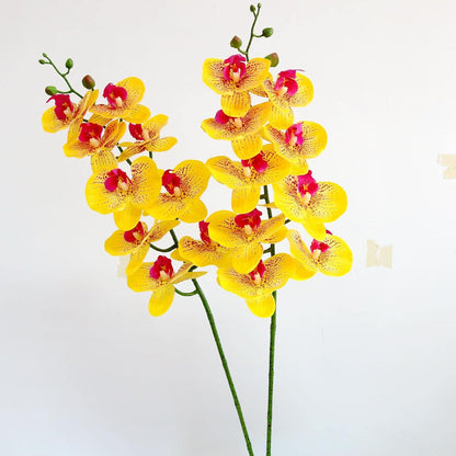 Artificial Phalaenopsis Flowers Branches Real Touch Pack of 2