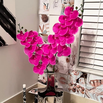 Artificial Phalaenopsis Flowers Branches Real Touch Pack of 2