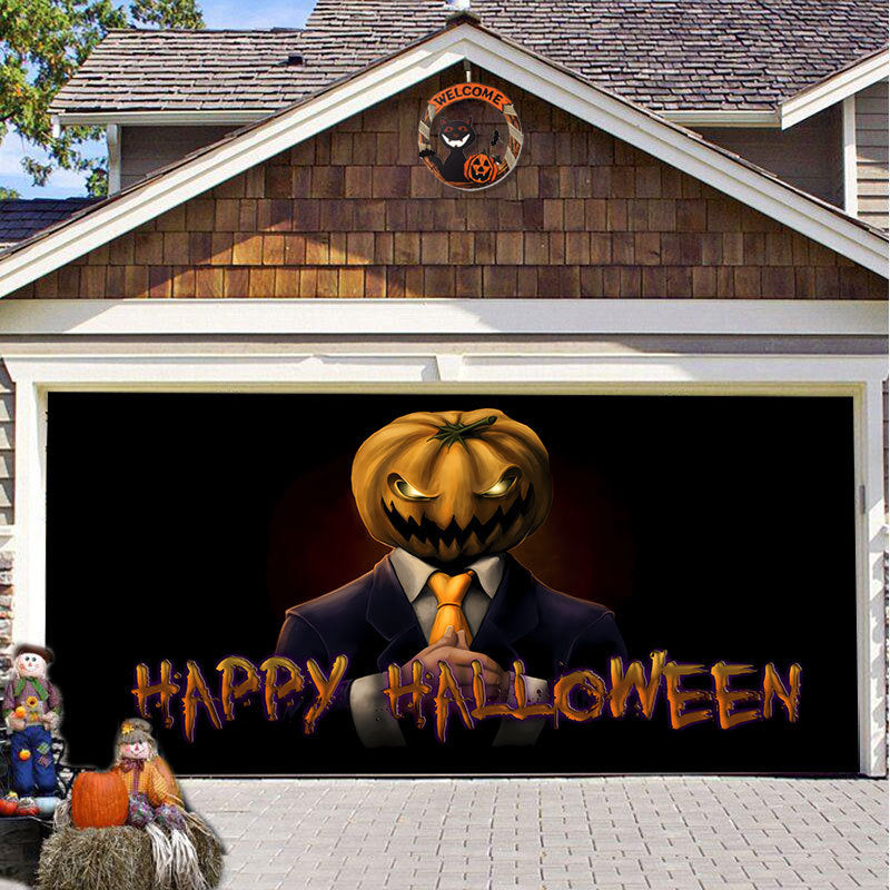 Halloween&Christmas 2024 Garage Door Decoration