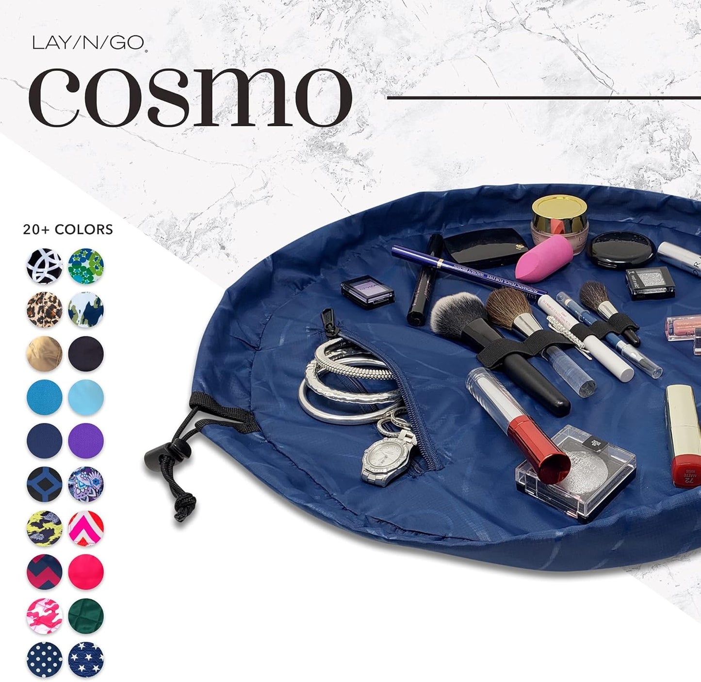 Cosmo Drawstring Cosmetic & Makeup Bag Organizer