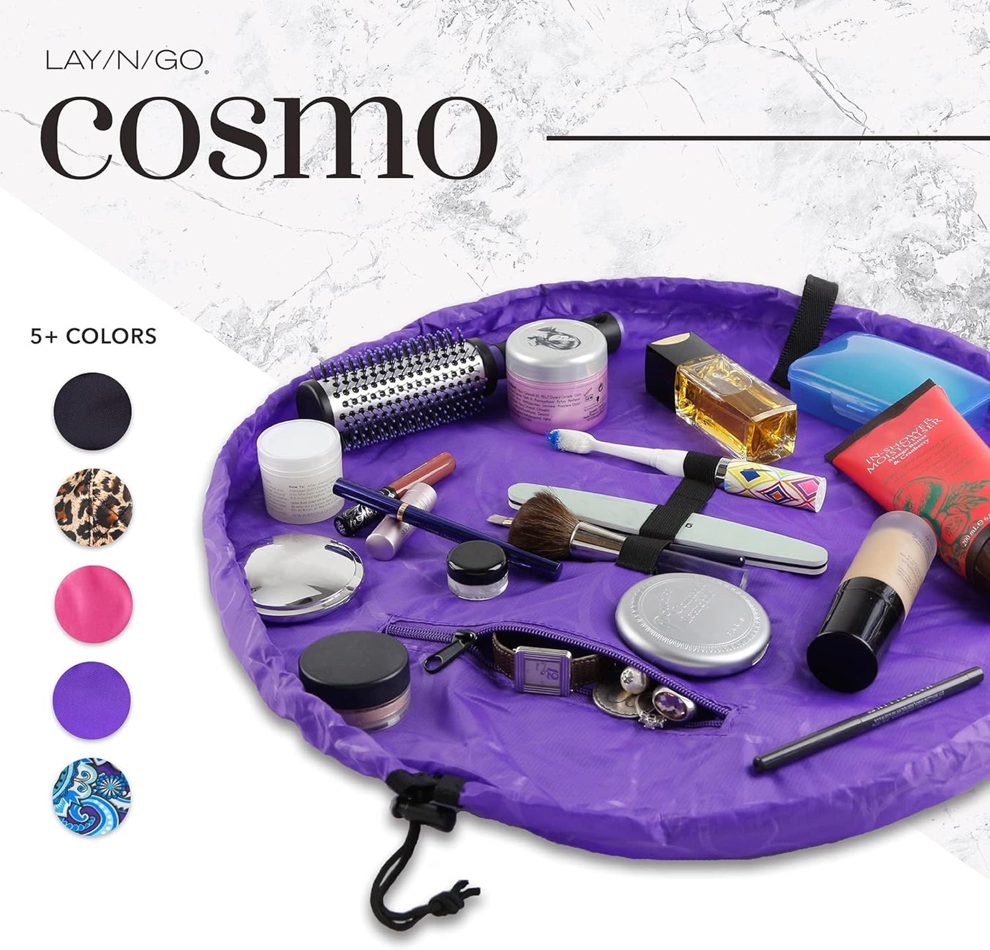 Cosmo Drawstring Cosmetic & Makeup Bag Organizer