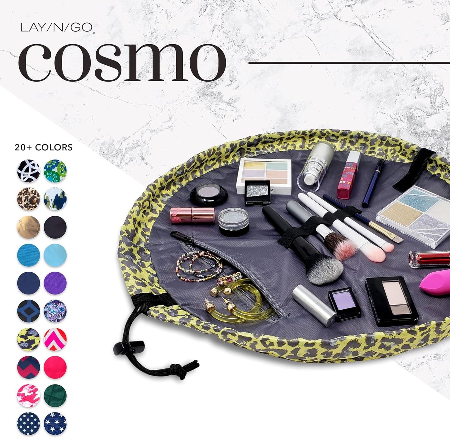 Cosmo Drawstring Cosmetic & Makeup Bag Organizer