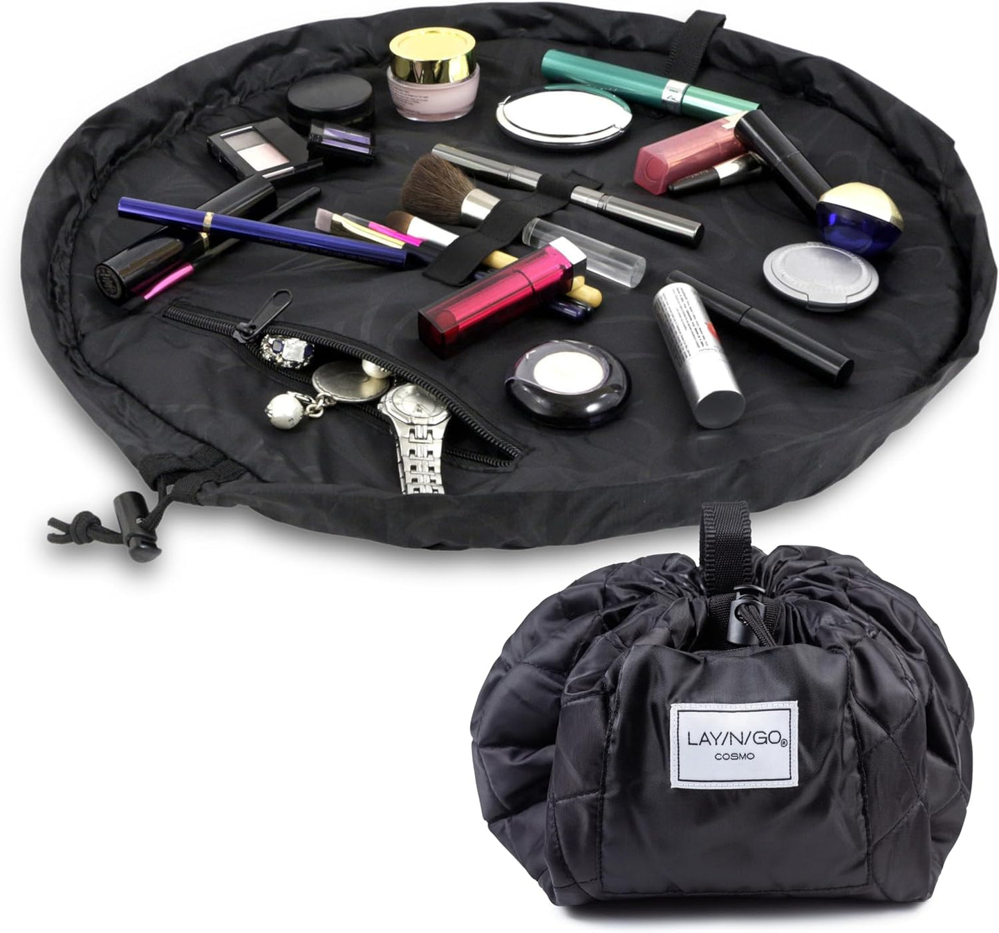 Cosmo Drawstring Cosmetic & Makeup Bag Organizer