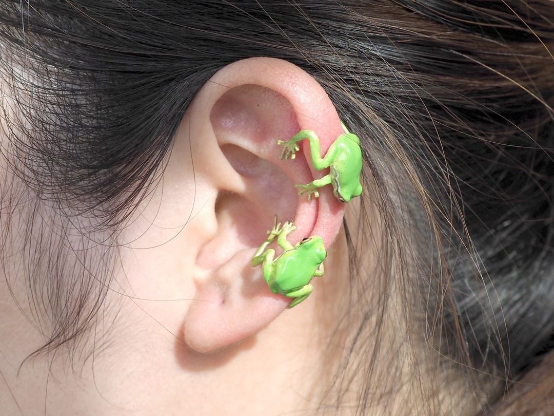 Latest-tree Frog Ring & Earrings