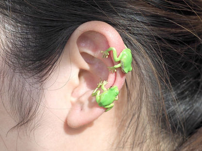 Latest-tree Frog Ring & Earrings