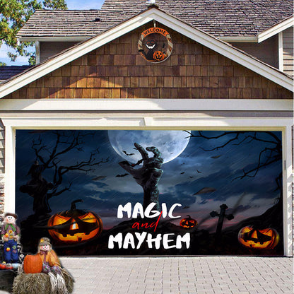 Halloween&Christmas 2024 Garage Door Decoration