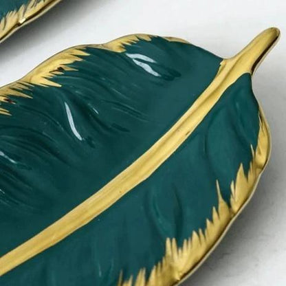 Ceramic Banana Leaf Trays