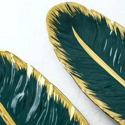 Ceramic Banana Leaf Trays