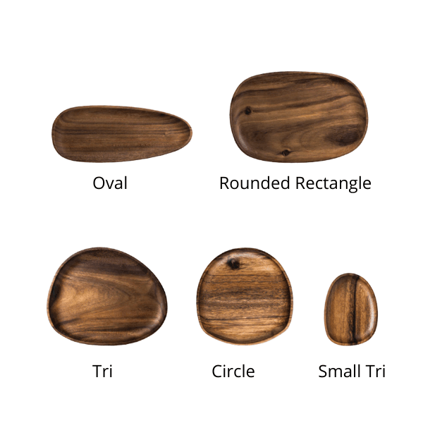 Acacia Rounded Serving Trays