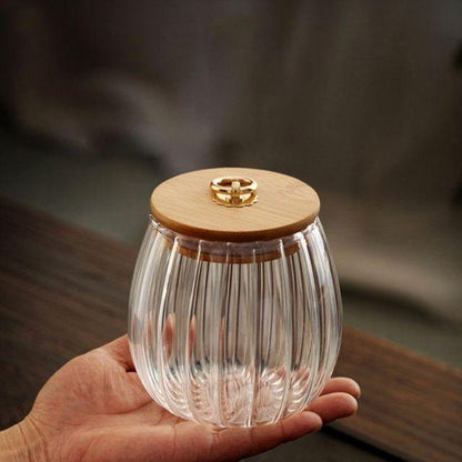 Charm Ripple Glass Storage Jars with Lid