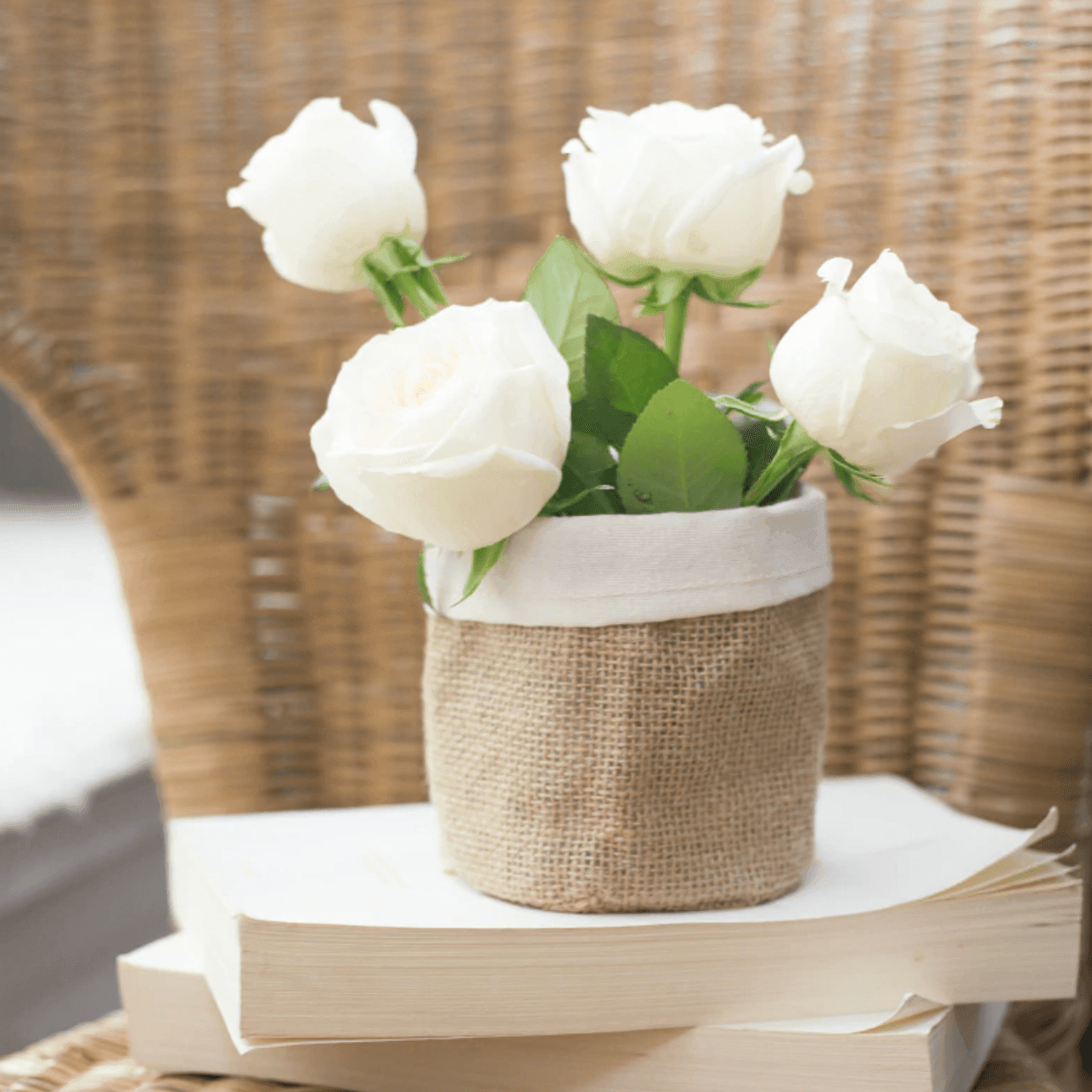 Rustic Cloth Planter Basket