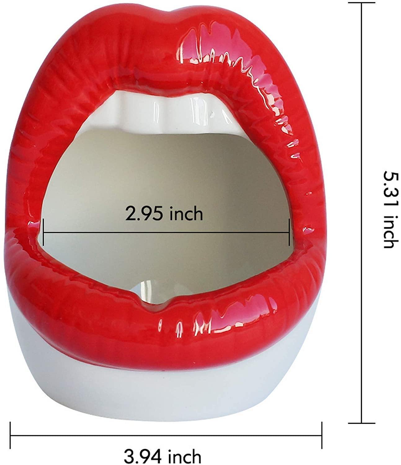 Pucker Up Lips Ceramic Planter