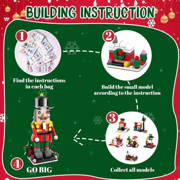 Early Xmas Sale 49% OFF-Advent Calendar With Nutcracker Building Blocks