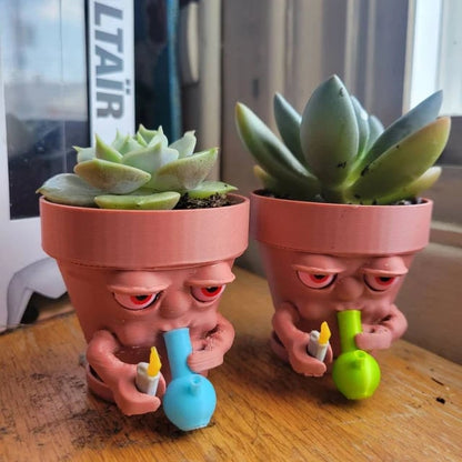 (❤️✨Last Day Promotion - 50%OFF)Pot Smoking Pot planter for succulents or houseplants ripping a bong