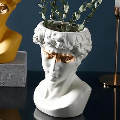 Ceramic David Bust Planter Vase Statue