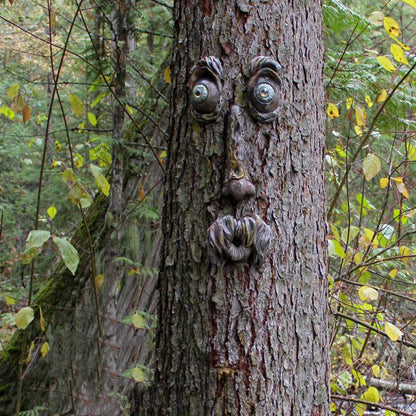 Tree Faces Decor Old Man Hugger Art Sculpture