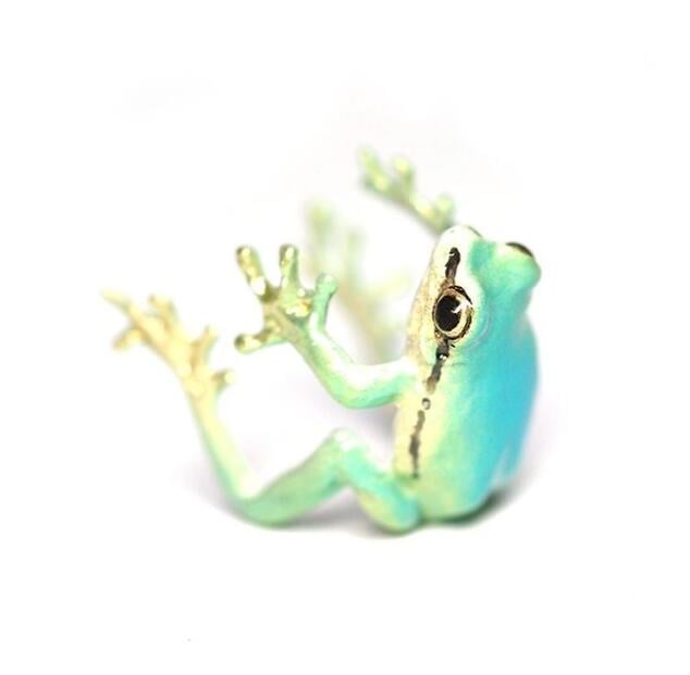 Latest-tree Frog Ring & Earrings