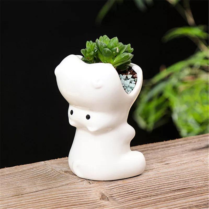 Chomping Hippo Ceramic Succulent Planter