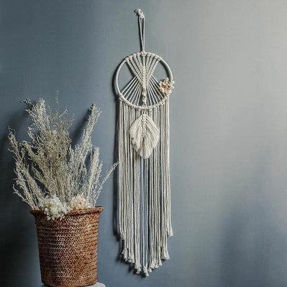 Night Sky Macrame Dreamcatcher Hanging Tapestry