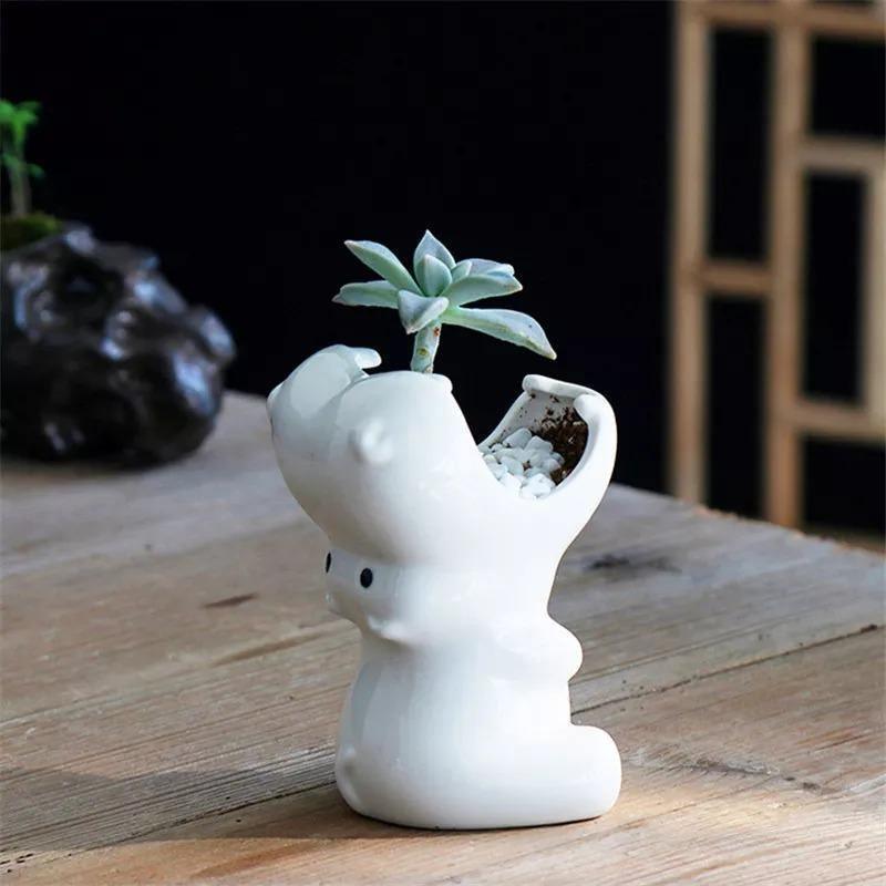 Chomping Hippo Ceramic Succulent Planter